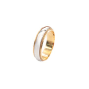 Tiffany Milgrain Classic 18K+Pt950 Ring